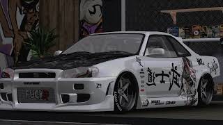 Nissan Skyline R34 Twins Turbo Gta Sa Android [upl. by Eram]