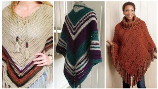 trending Pinterest viral crochet knit poncho pattern collection 😍 [upl. by Ennasor]