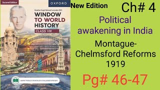 Montague Chelmsford Reforms 1919 chapter 4 Window to World History Class 8 pg 4647 [upl. by Freudberg]