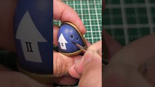 ［JoytoyHow to paint battle damage on Ultramarines pauldron joytoy 暗源 ultramarines [upl. by Nivrac]