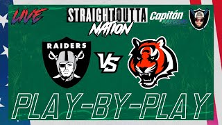 NFL Capitán Rafuchos Sunday Live Sports on BBKSN Raiders vs Bengals Spanish PlaybyPlay [upl. by Sherm]