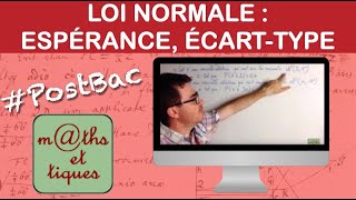 Loi normale  Déterminer une espérance ou un écarttype  PostBac [upl. by Kassey454]