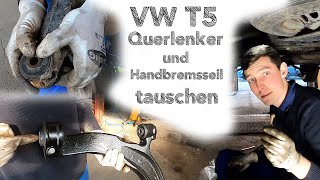 VW T5 Vorderachse ausgeschlagen und Handbremse fest Immer wieder Kleinigkeiten [upl. by Oniratac]