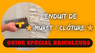 ✅ Tuto  Comment faire un enduit de façade à la main pour muret et palissade [upl. by Etnahc144]