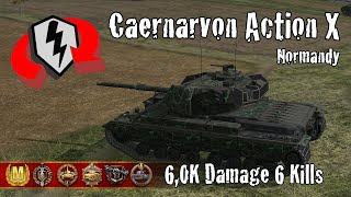 Caernarvon Action X  60K Damage 6 Kills  WoT Blitz Replays [upl. by Olnee706]