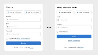 Responsive Login amp Signup Form using HTML CSS amp JavaScript [upl. by Notrab]