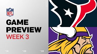 Minnesota Vikings vs Houston Texans  2024 Week 3 Game Preview [upl. by Arec]