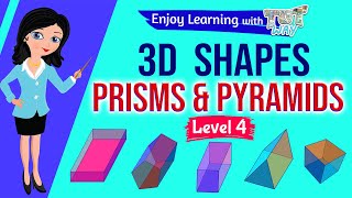 Prisms and Pyramids  Grade 3 amp 4 Math  TutWay [upl. by Wertz]