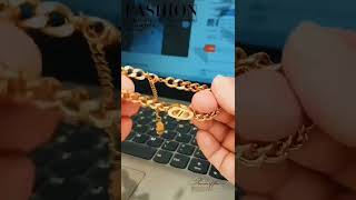 2024 Double D Chunky Cuban link Chain 18k Gold Plated Stainless Steel Bracelet For Women shortvideo [upl. by Elnukeda203]