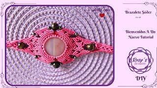 DIY Brazalete en macramé Nivel intermedio Paso a paso [upl. by Kcirrag801]