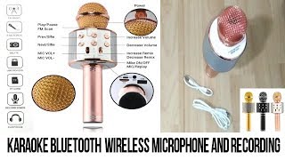 Karaoke Bluetooth wireless microphone and record [upl. by Shushan]