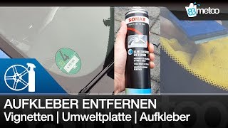 Umweltplakette entfernen  Vignetten einfach entfernen  Aufkleber Autolack entfernen  83metoo [upl. by Ateuqram945]