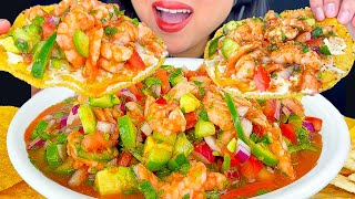 ASMR SHRIMP CEVICHE WITH TOSTADAS SALTINES AND CHIPS  EATING SOUNDS  MUKBANG  ASMR PHAN [upl. by Assenev768]