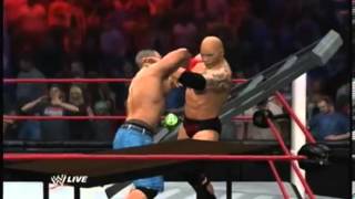 WWE Smackdown vs Raw 2012  John Cena vs The Rock  TLC Match [upl. by Enyledam]