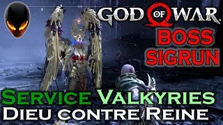 GOD OF WAR SIGRUN BOSS  Service Rendu Valkyrie  DIEU CONTRE REINE  Vaincre  Battre la Reine [upl. by Phipps990]