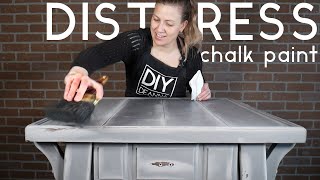 How To Distress Chalk Painted Furniture  Tips amp Techniques [upl. by Durrell]