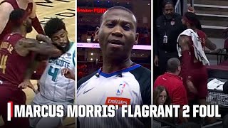 Marcus Morris Sr ejected after contact to Nick Richards face  NBA on ESPN [upl. by Enilhtak869]