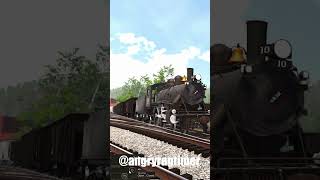 steamtrain derailment trainsimulation shorts trains railroad train trainsim railroading [upl. by Semyaj]