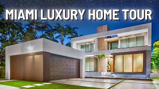 Ultra Luxury in This Miami Beach Modern Mansion  Luxury Home Tour [upl. by Irbmac]