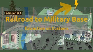 Railroad to Military Base Extraction  Customs  Escape from Tarkov [upl. by Viguerie459]