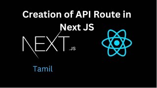 Next JS Tutorial 7 API Route GET Method in Next JS in Tamil [upl. by Bauske]