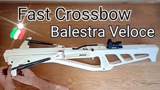 Balestra Veloce  Diy Crossbow How to make a Fast Crossbow Slingshot [upl. by Ardnad728]