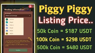 Piggy Piggy Listing Price 001 🤑  Piggy piggy price prediction  Piggy Piggy listing date [upl. by Karilynn47]