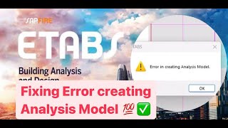 Fixing Error in creating Analysis Model StepbyStep [upl. by Nodnrb]