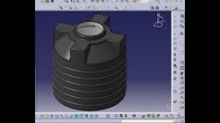 CATIA V5V6 tutorial  Plastic Water Tank  Water Storage Tank Design  CATIA V5 Part Design Tutoria [upl. by Vida]