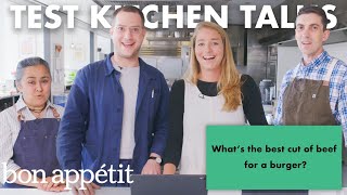 BA Test Kitchen Answers 19 Common Burger Questions  Bon Appétit [upl. by Adriaens]