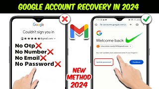 How To Recover Gmail Account Without Phone Number Recovery Email and Password 2024  Gmail Recovery [upl. by Drofnats179]