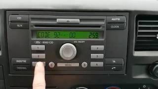 Ford radio 6000CD unlock code M series [upl. by Nehtanhoj474]