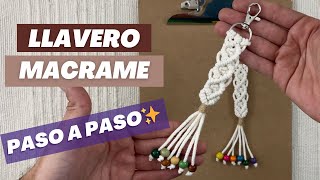 Tutorial llavero de macramé super facil ✨ paso a paso ❤️ [upl. by Yule]