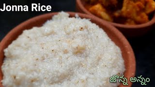 జొన్న అన్నం  Jonna Annam in telugu  జొన్న సంగటి Jowar Rice [upl. by Lilli862]