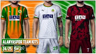 🟠🟢PES 2021PES 2020 Alanyaspor 20242025 Kits💫Kits Alanyaspor [upl. by Petrina]