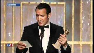 Le Discours de Jean Dujardin aux Golden Globes 2012  meilleur acteur  Cine90fr [upl. by Joyce357]