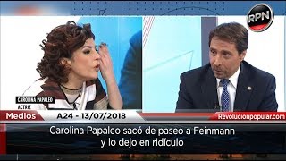 Carolina Papaleo sacó de paseo a Feinmann y lo dejo en ridículo [upl. by Esinereb]