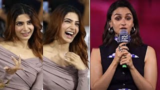 Actress Alia Bhatt Speech At JIGRA Movie Pre Release Event  Samantha HitTVTalkies [upl. by Brinn]