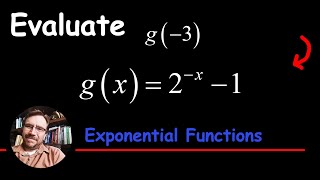 Evaluating gx  2x 1 an Exponential Function with a Negative Value g3 [upl. by Aicina]