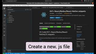 Generating react boilerplate code in vscode [upl. by Enitsud]