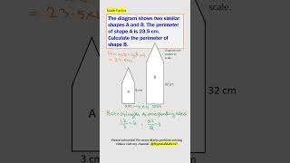 Scale Factor  Find the Perimeter  GCSE Maths  IGCSE Maths gcsemaths igcsemath [upl. by Darra]