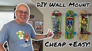 The BEST Way to Hang Skateboards Cheap Easy amp Secure DIY Wall Mount for Just 5 [upl. by Lindo414]