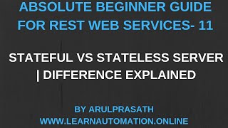 Web services  11  Stateless and Stateful  Difference  Tamil [upl. by Cirdes]