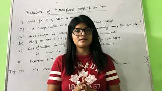 Class11 postulates of Rutherford Model of an atom [upl. by Ronni]