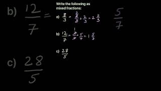 Improper fractions to Mixed numbers [upl. by Woods]