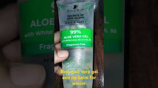 Best aloe vera gel and lip balm pilgrim brand aloeveragel lipbalmreview wintercaretips [upl. by Sayce]