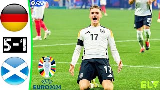 Germany Vs Scotland Full Highlights 51 Euro 2024  Wirtz Musiala Havertz Füllkrug Goals [upl. by Nwahsel]