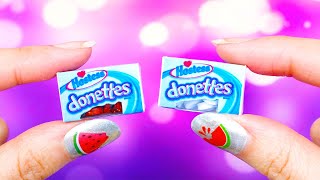 DIY Miniature Hostess Donettes Donuts  Doll Food Shorts [upl. by Packston]