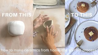 HOW I MAKE CERAMICS AT HOME the entire pottery process  lolita olympia [upl. by Karol]