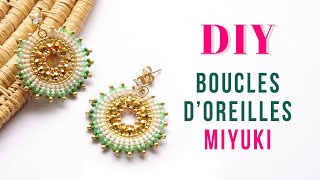 Tutoriel Boucles doreilles Herringbone et Brick Stitch en perles Miyuki Tissage Point Chevron [upl. by Aem975]